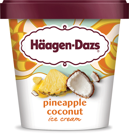 Pint of Haagen-Dazs pineapple coconut ice cream