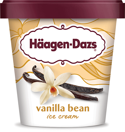 Pint of Haagen-Dazs vanilla bean ice cream