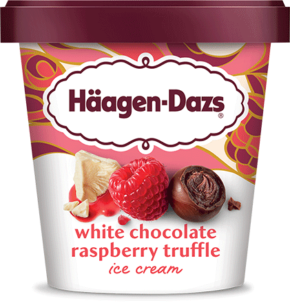 Haagen-dazs White Chocolate Raspberry Truffle Ice Cream - 14oz