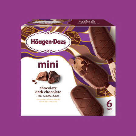 Mini Chocolate Dark Chocolate Ice Cream Bars 6 Bars