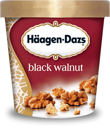 Pint of Haagen Dazs black walnut ice cream
