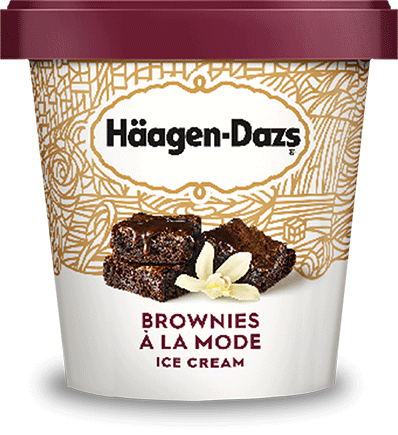 Pint of Haagen-Dazs brownies a-la-mode ice ream