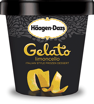Pint of Haagen-Dazs limoncello gelato