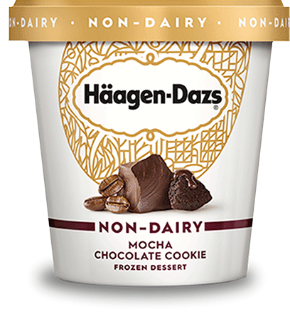 Pint of Haagen-Dazs non dairy mocha chocolate cookie ice cream