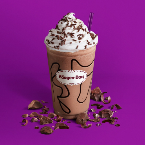 Belgian Chocolate Shake Belgian Chocolate Ice Cream surrounded by ribbons of hot fudge topped with whipped cream and chocolate sprinkles.