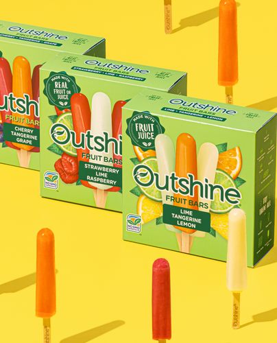 Outshine Bright and refreshingly real Fruit Bars.