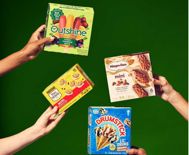 Minis Same mouthwatering flavors at an incredibly snackable size