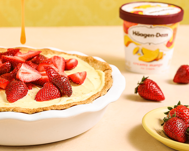 Haagen Dazs Fruity Strawberry Mango Ice Cream Pie
