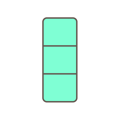 vertical image divided in to 3 parts with all 3 filled in representing hard difficulty for recipe