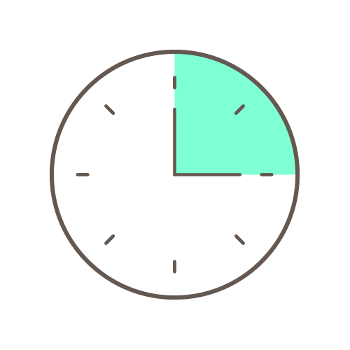 clock face showing 12:15