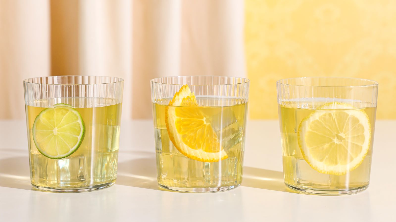 Full Glasses Of Citrus Iced Tea