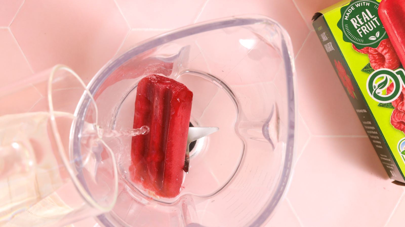 Raspberry Fruit Bar In Blender