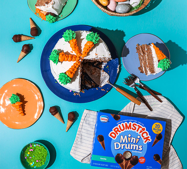 Drumsticks carrot cake