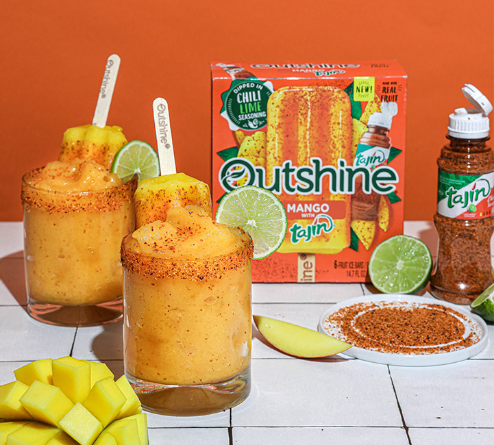 Outshine summer mango and tajin frozen mocktail
