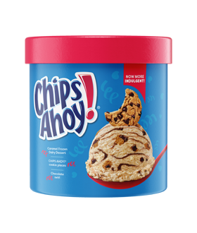 Chips Ahoy ice cream carton