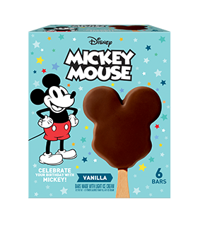 Disney Mickey Mouse Vanilla Light Ice Cream Bars 6 Count Small