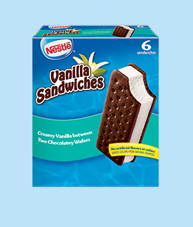 Box of Nestle Vanilla sandwiches