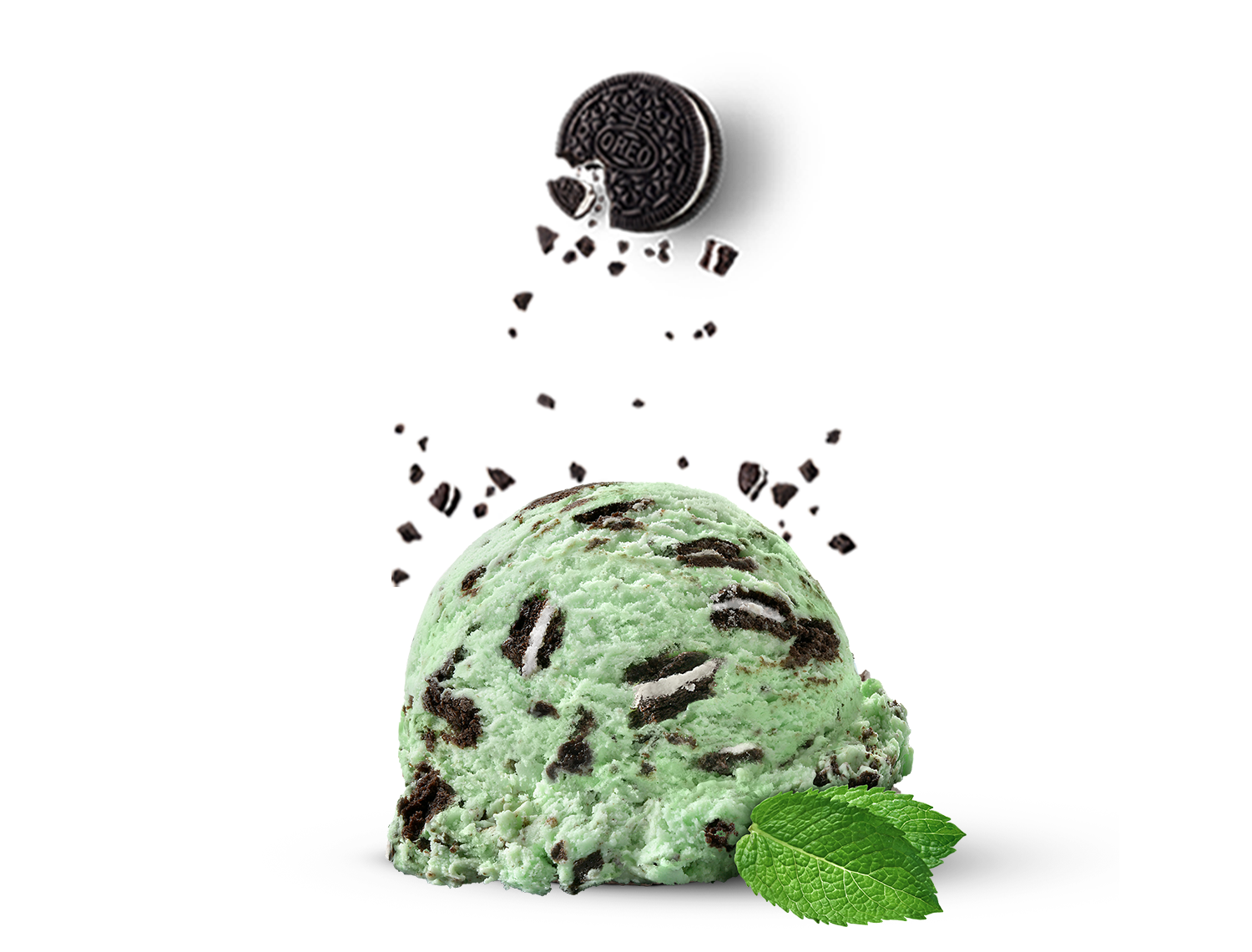 Oreo Mint Frozen Dessert with Oreo Cookie Crumbles