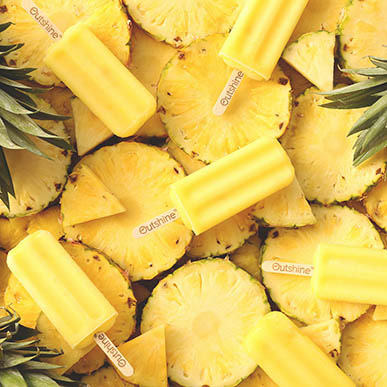 Outshine pineapple fruit bars with pineapple slices