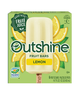 Box of Outshine lemon fruit bars