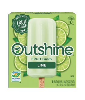 Box of Outshine lime fruit bars