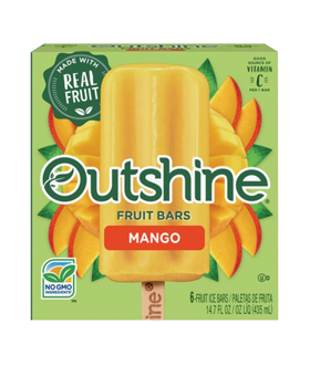Box of Outshine mango fruit bars