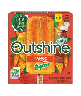 Outshine Mango with Tajin Frozen Fruit Bar - 6ct