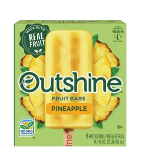 Box of Outshine pineapple fruit bars