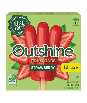 Box of Outshine lime, tangerine and lemon fruit pops