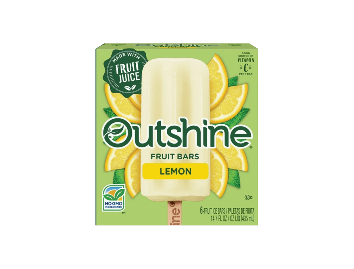 box of Outshine lemon fruit bars