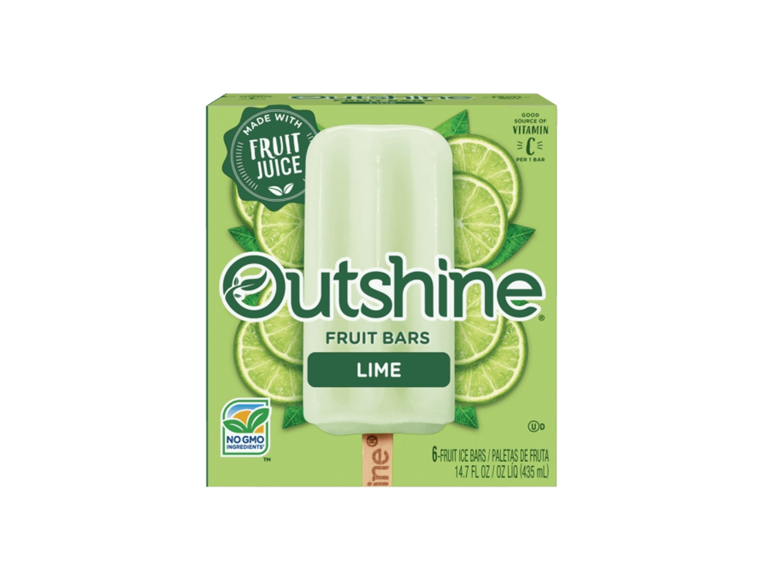 box of Outshine lime fruit bars
