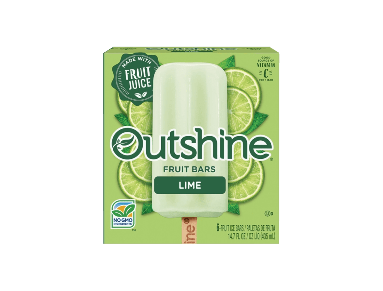 Lime Frozen Fruit Bars Official Outshine 