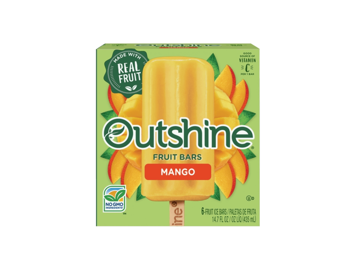 box of Outshine mango fruit bars