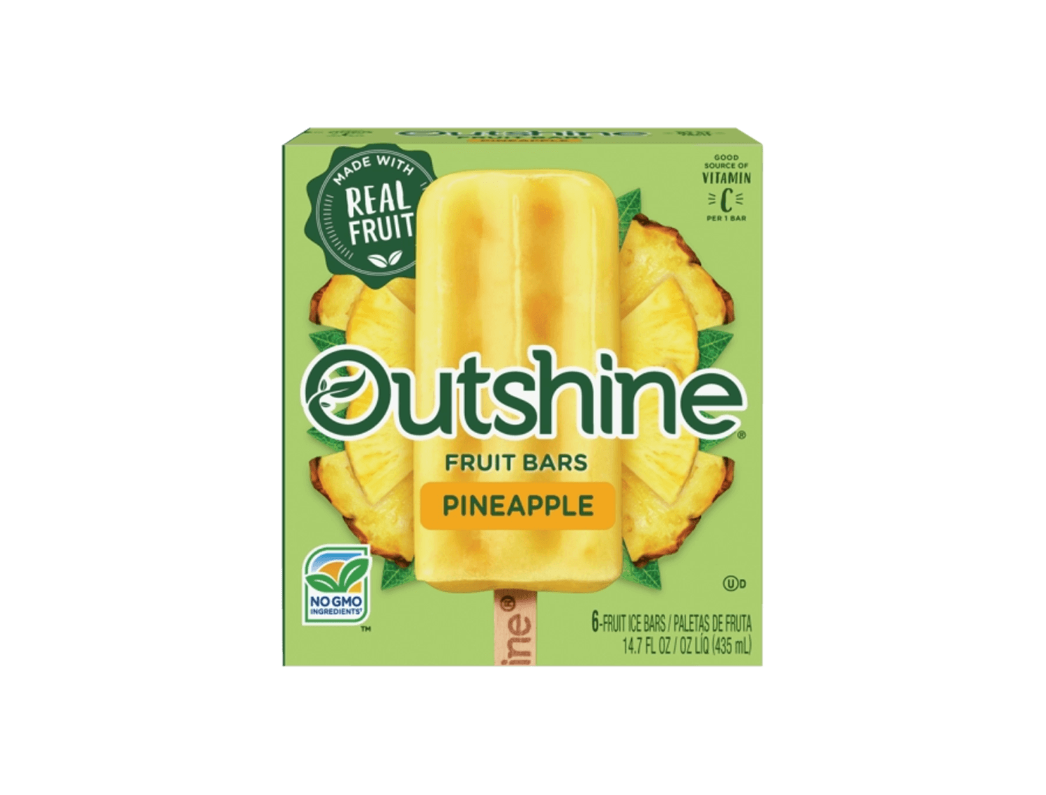 box of Outshine pineapple fruit bars