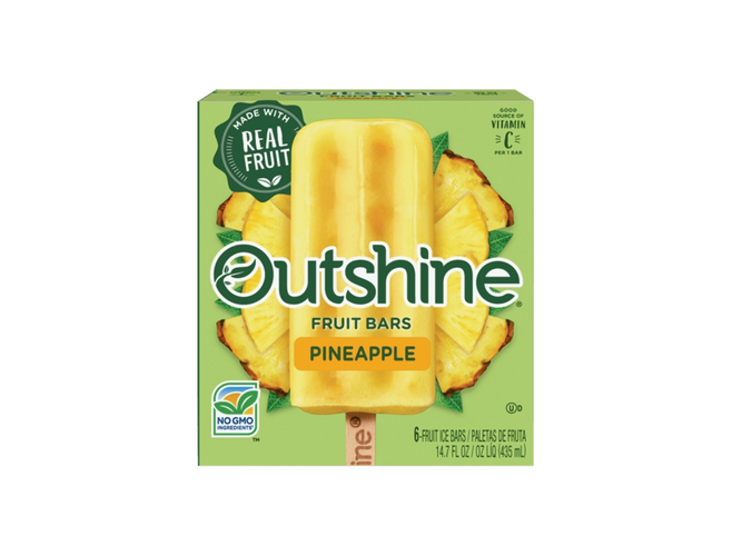 box of Outshine pineapple fruit bars