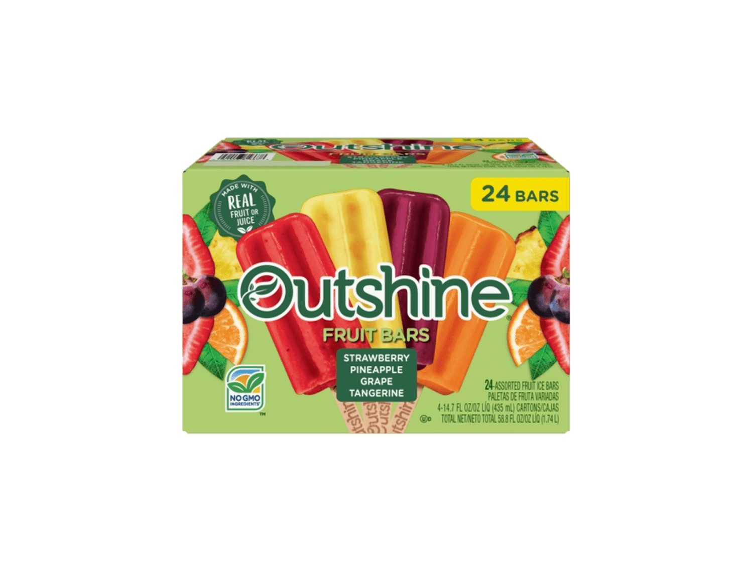 box of Outshine fruit bars variety pack