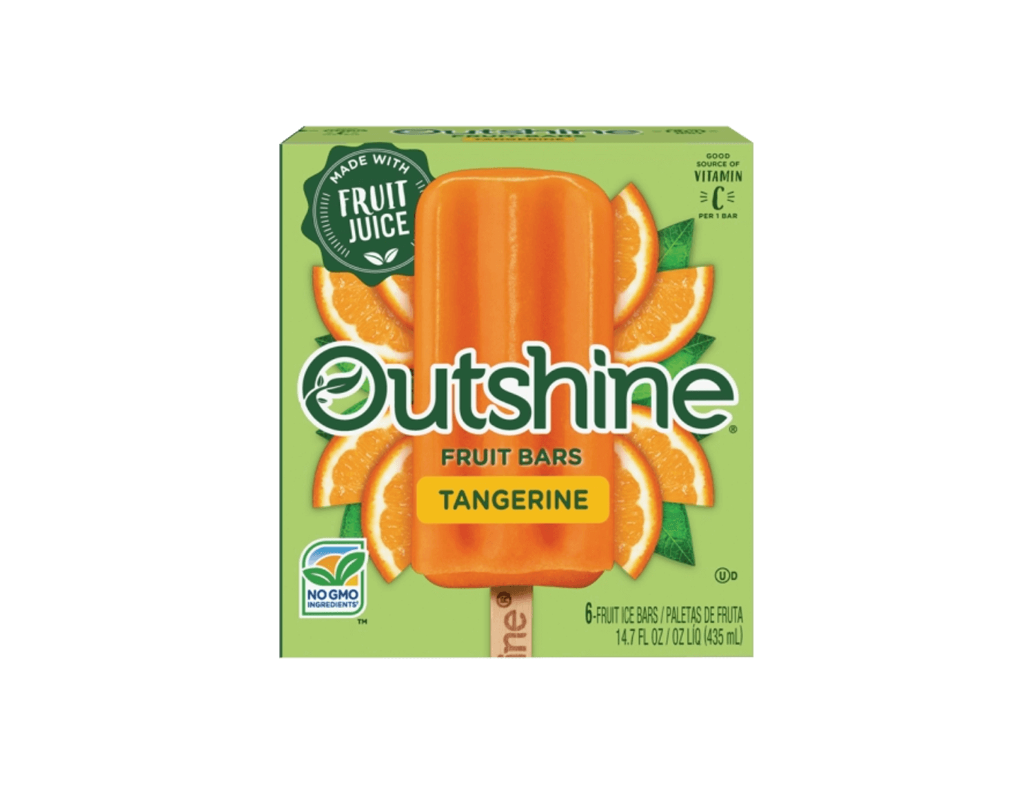 box of Outshine tangerine fruit bars