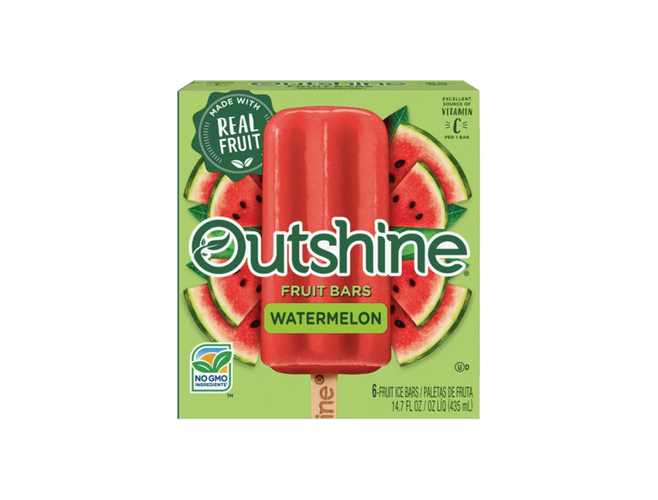 box of Outshine watermelon fruit bars