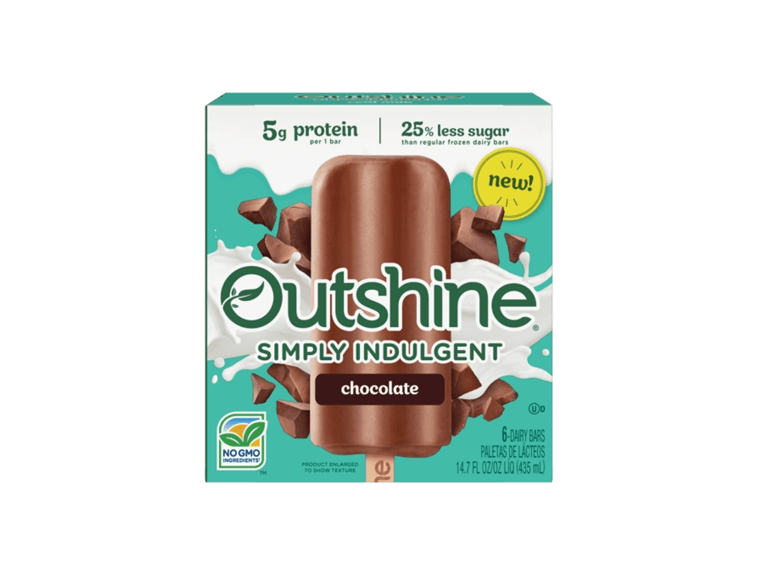 box of Outshine simply indulgent chocolate bars