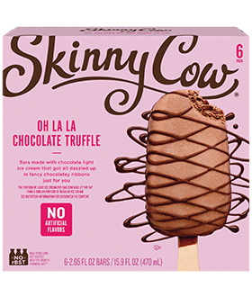 Box of Skinny Cow oh la la chocolate truffle light ice cream bars
