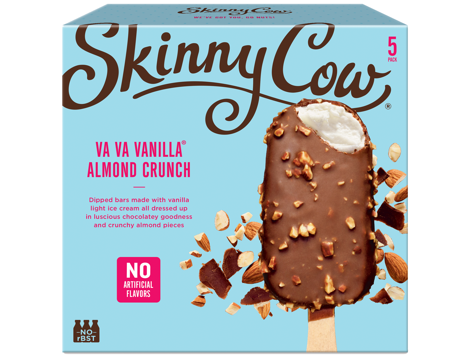 Package of Skinny Cow Vanilla Almond Bars