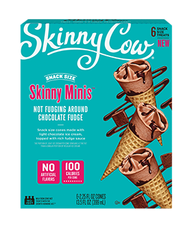 Skinny mini chocolate fudge light ice cream cone