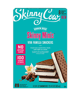 Box of Skinny Cow minis viva vanilla snackers light ice cream bars