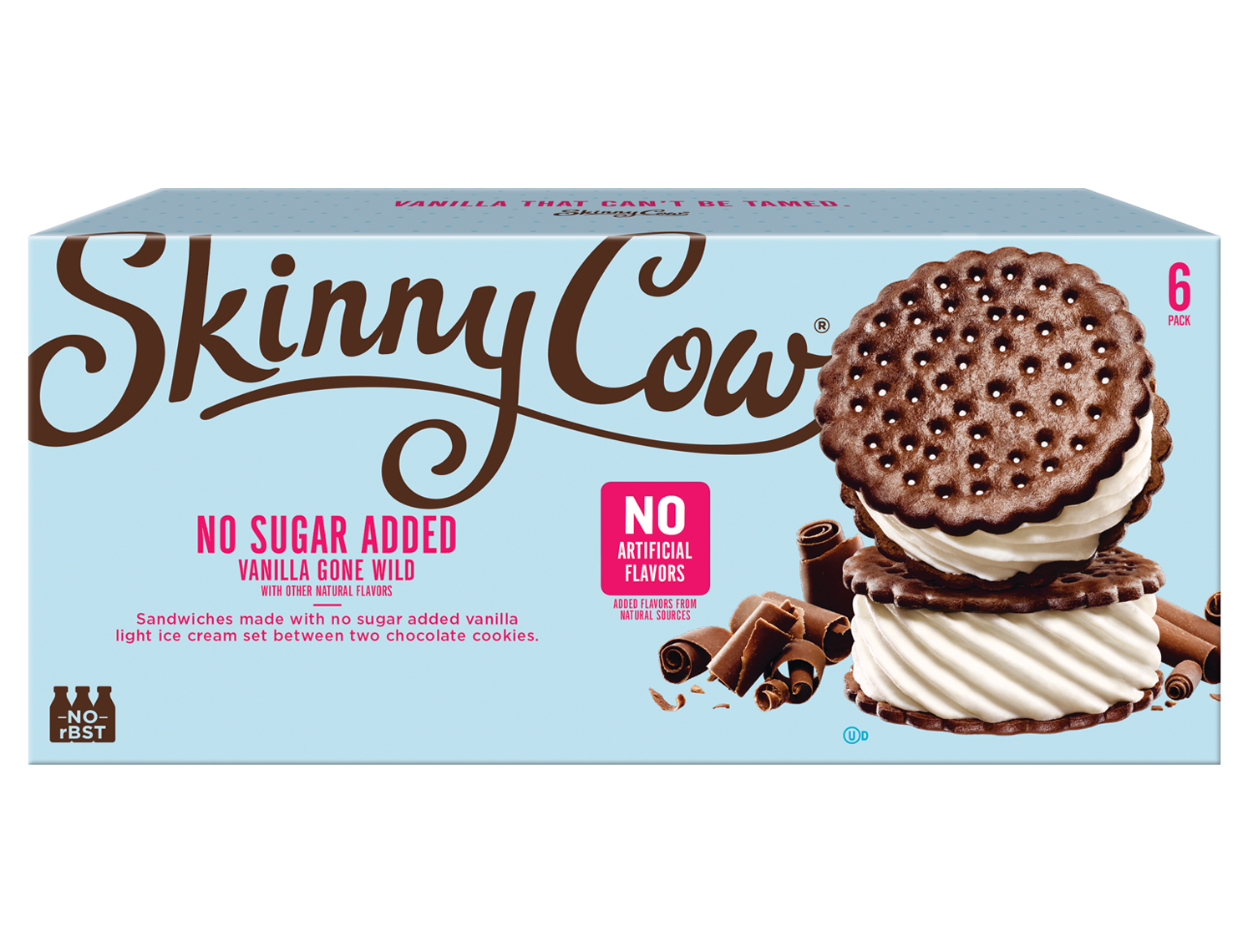 No Sugar Added Vanilla Gone Wild Ice Cream Sandwich Official Skinny Cow®